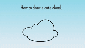 How to draw a cute cloud.