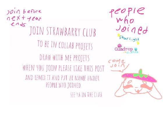 join the strawberry club🍓🍓🍓 1 1