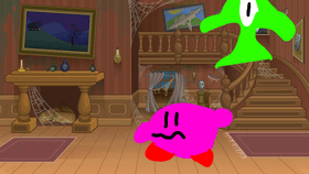 kirby in a hanted mashon
