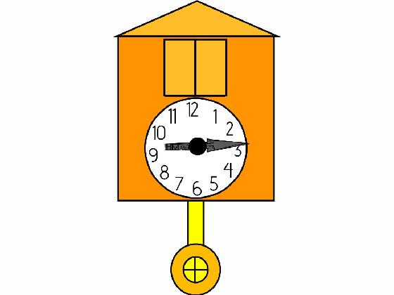 Orange Cuckoo clock