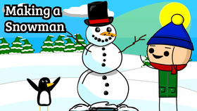 Winter Snowman Scene