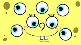 googly eyed spongebob