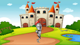 The knight guarding the castle