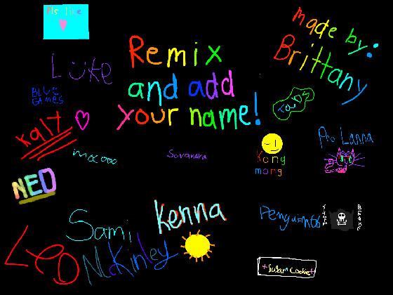 remix add your name 