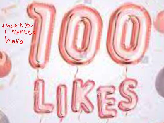 Thank you for 100 likes I really appreciate it