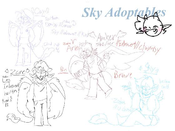 Sky Adoptables // from: Wild wolf