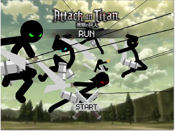 attack on titan run but hard