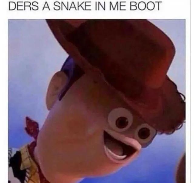 ders a snek in me boot