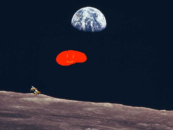 What a red blob on the moon.