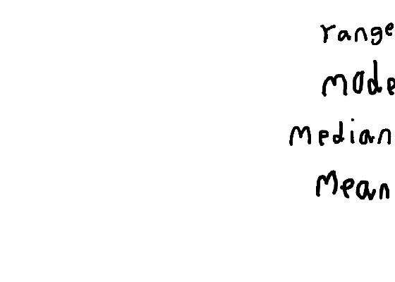 mode median range mean