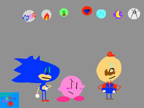 Sonic,Kirby, And mario evolved
