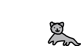 cat walk smile