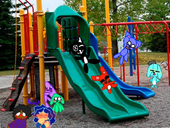 My ocs at the park! ALSO YOU CAN ADD UR OC(THEY’RE PLAYING HIDE AND SEEK) 1
