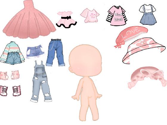 Gacha drees up pink cute