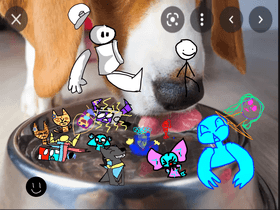 add your oc in the dog bowl (added the dot)
