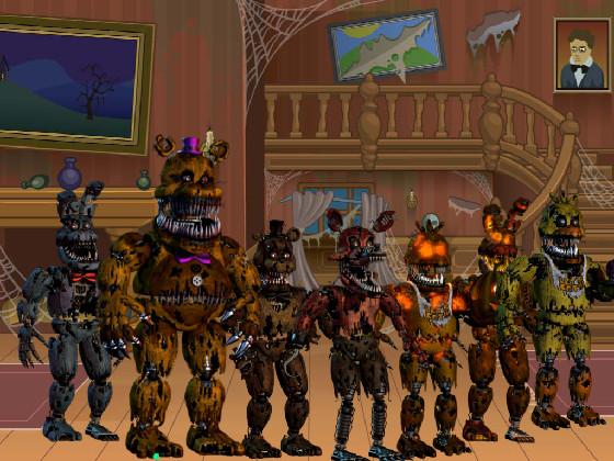 all the character in fnaf 4 1 1