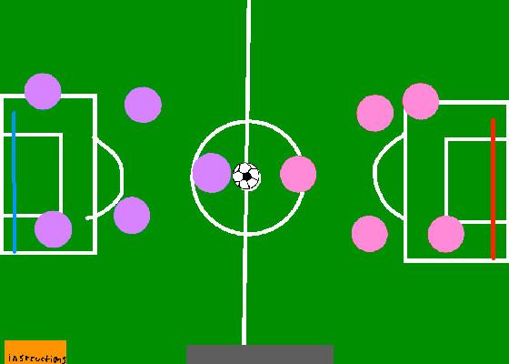 2 player soccer game Pink vs Purple 1 1