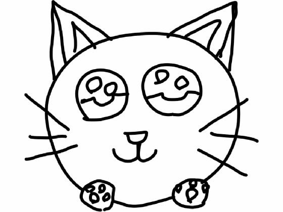 how to draw a cat face 1