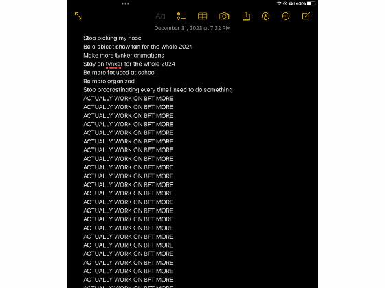 New Year’s resolutions