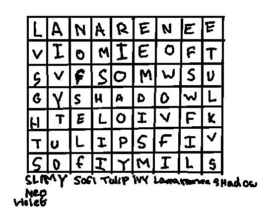 wordsearch find y name
