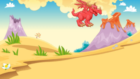 Dragon FIring Up The Volcano