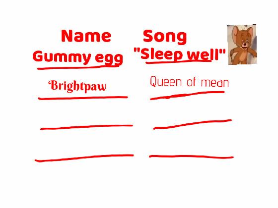 Write ur favorite song! 1