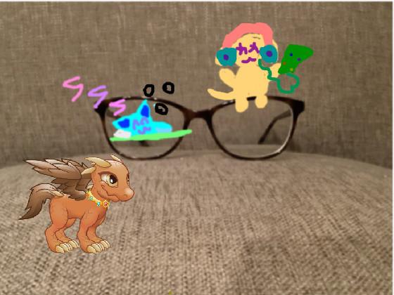 cute puppys and a dragon on thees glasses