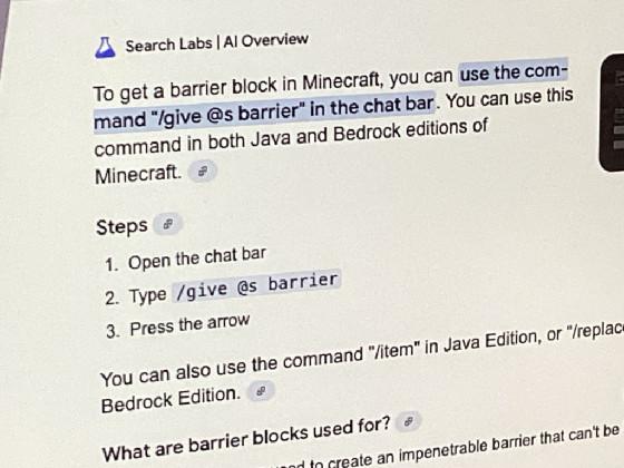 minecraft barrier-block