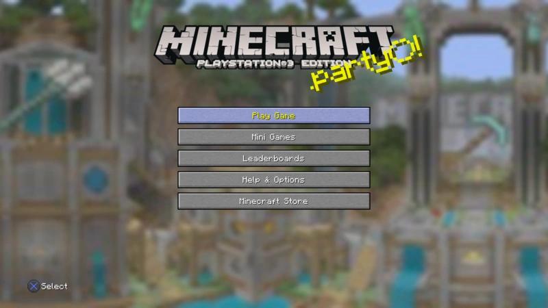 minecraft PS3 Menu