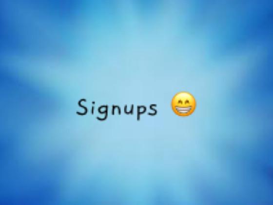 T.U.I sign ups