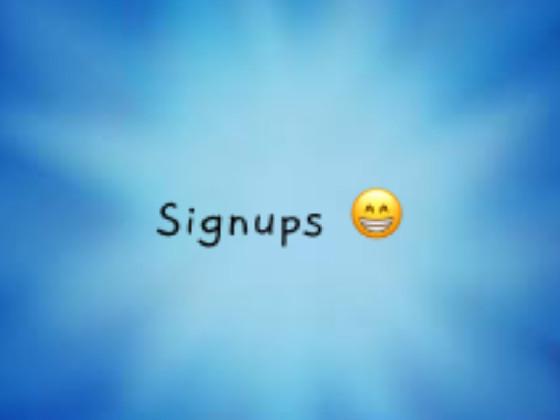 T.U.I sign ups 1