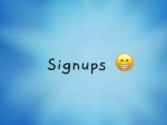 T.U.I sign ups 1