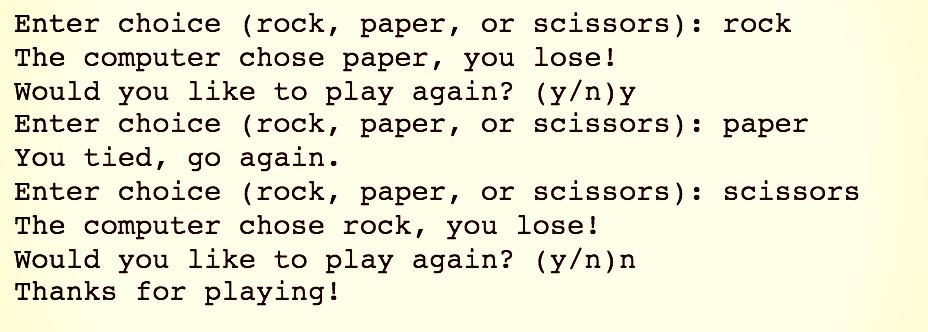 Rock, Paper, Scissors Game