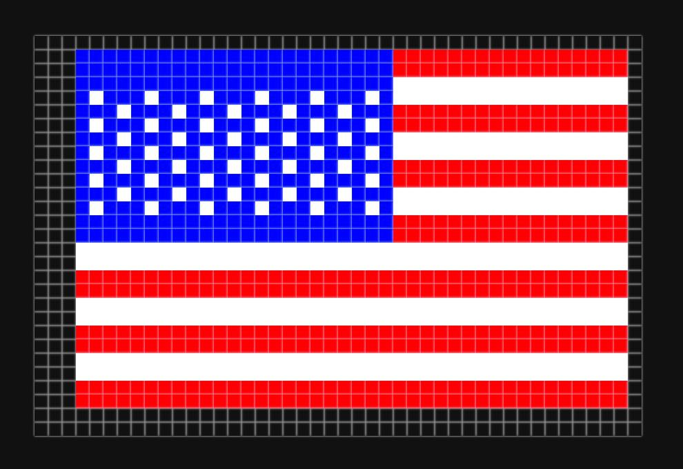 American Flag Pixel Art