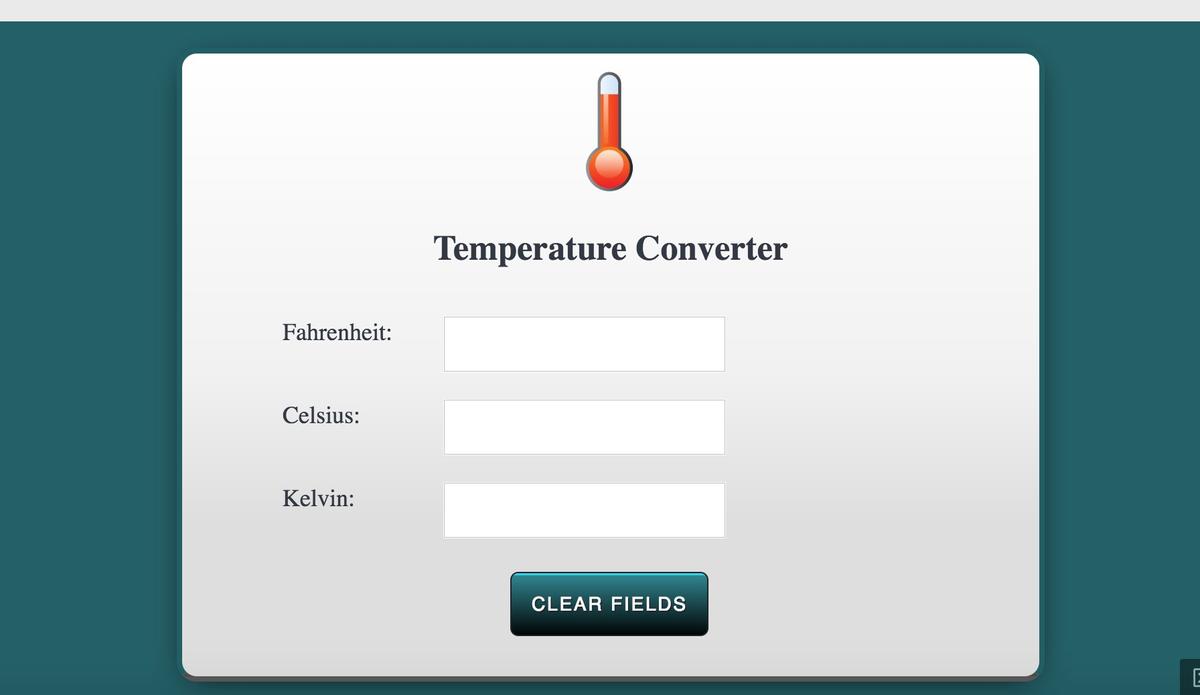 Temperature Converter with cold and hot