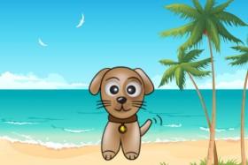 Puppy on the Beach