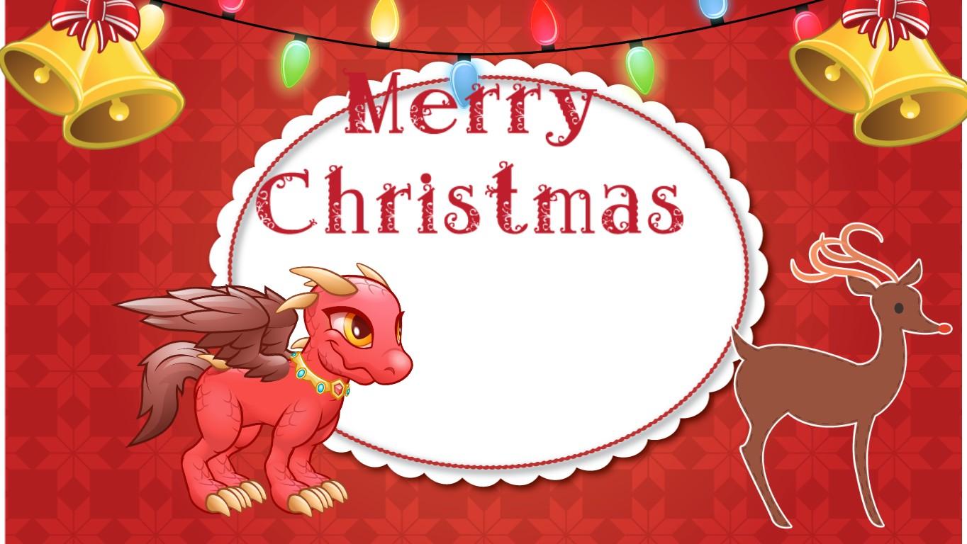 Holiday Dragon Card