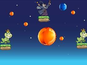 clicking the orange and the blue ball and adicting like this number 4253647465858574948443738397749466748474