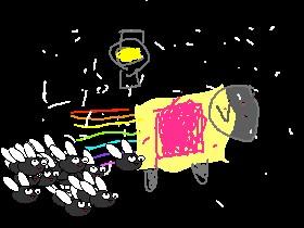 Swat the Fles in space plz w/ nyan cat & space core