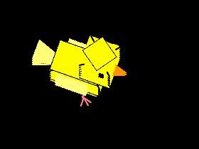 3D running square chick 1