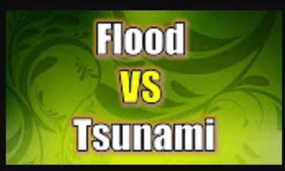 flood vs. tsunami