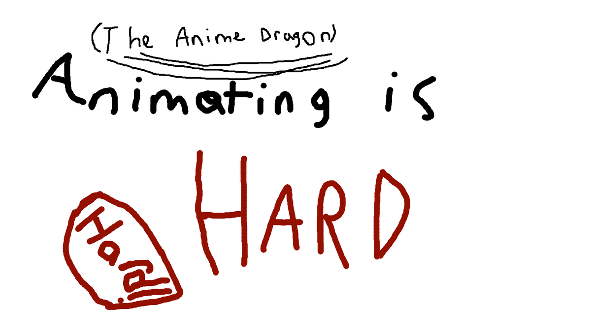 ANIMATING IS HARD, (The Anime Dragon)