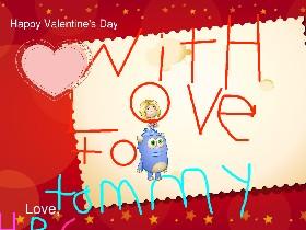 Valentines card to Tomas Beronova (Tommy)By hbc