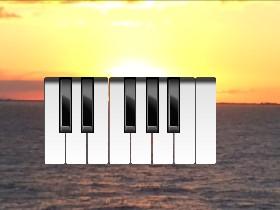 piano at sunset