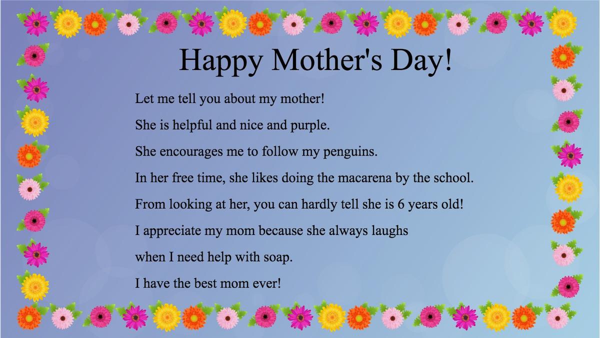 Mother's Day Mad Libs - s