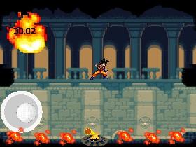 Goku! Avoid fireballs!