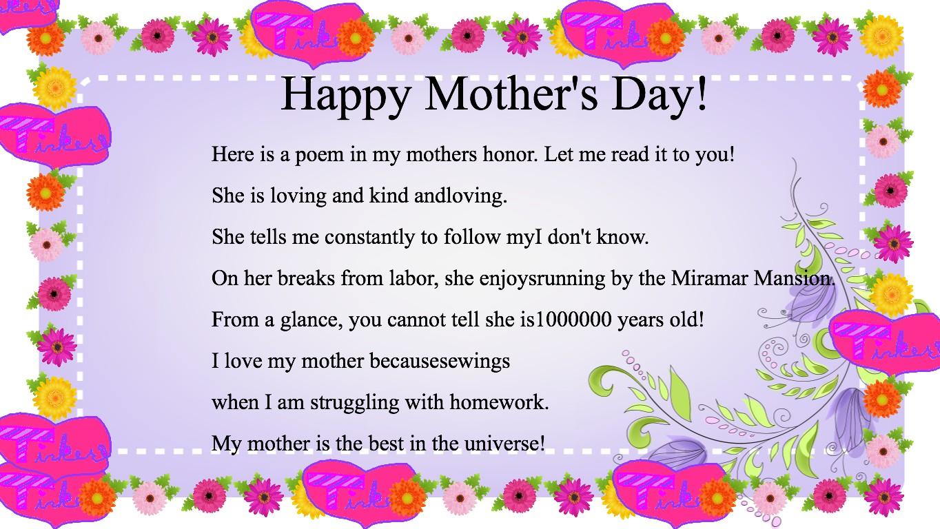 Mother&#039;s Day Poem