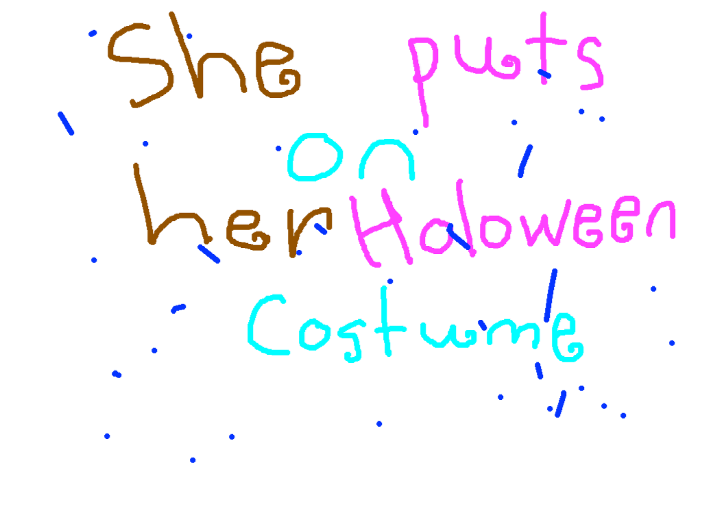 puts on her holoween costume