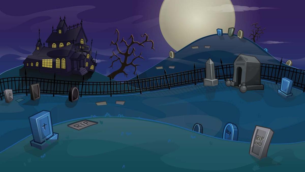 the spooky graveyard