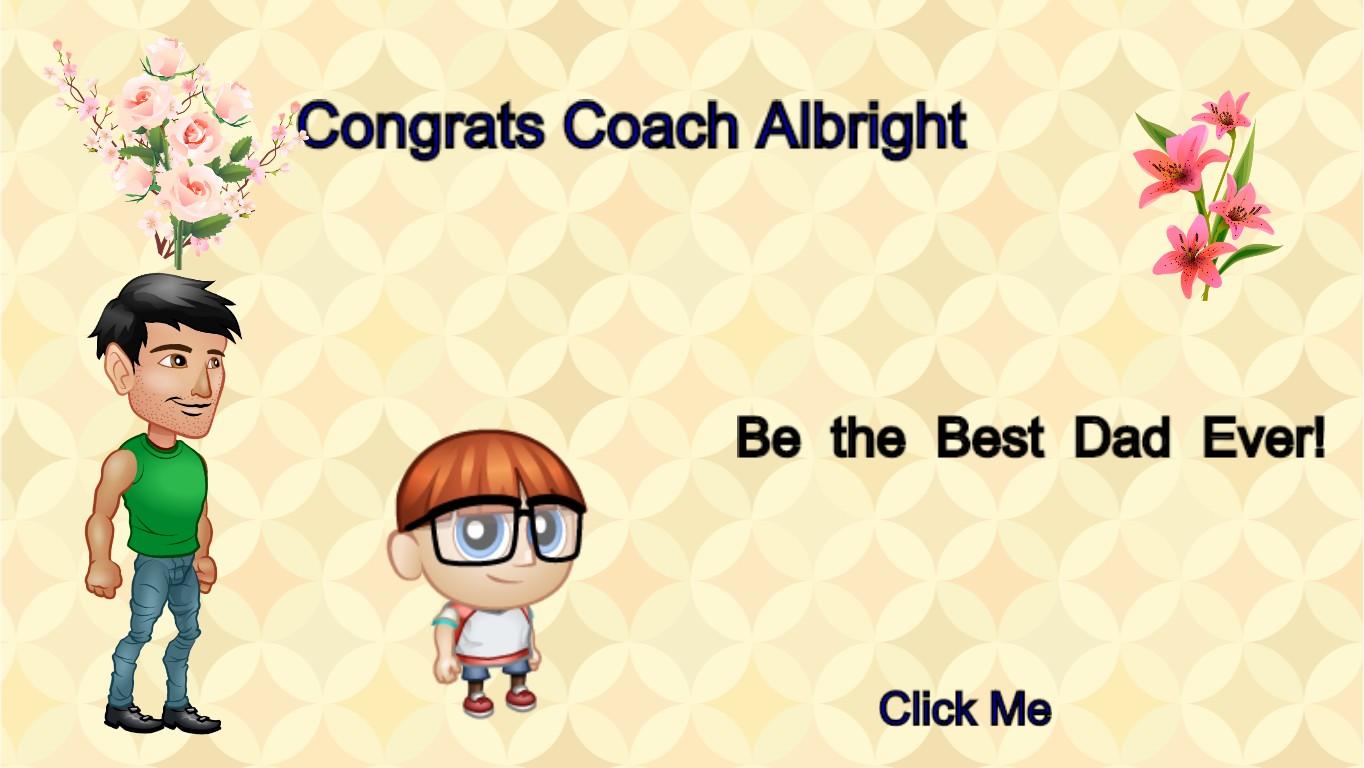 Coach Albright&#039;s Congrats Card